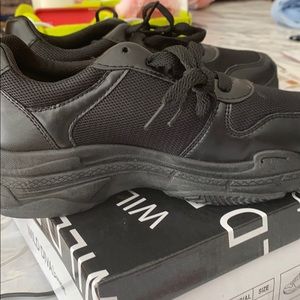 Black sneakers